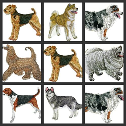 דיוקנאות כלבים מותאמים אישית מדהימים [אמריקאי אסקימו] רקמה Ironon/Sew Patch [4.5 x 4.5] [תוצרת ארהב]